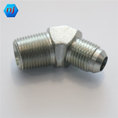 فشار بالا زانویی 45 درجه JIC نر 37 درجه مخروطی به اتصال شیلنگ هیدرولیک نر BSPT